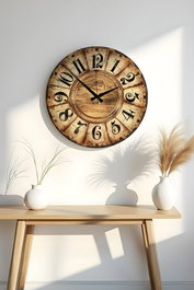 Wallity Reloj Decorativo de MDF Multicolor 50 x 50 cm